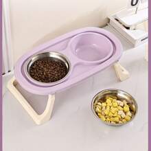 Double Adjustable Elevated Feeder And Waterer For Dogs And Cats - Blåröd - Visa 2