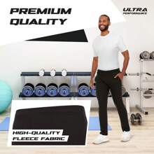 3 Pack Mens Sweatpants, Wide Leg Open Bottom Lounge Sweat Pants For Men - 木炭色,石南灰,黑色 - 查看 4