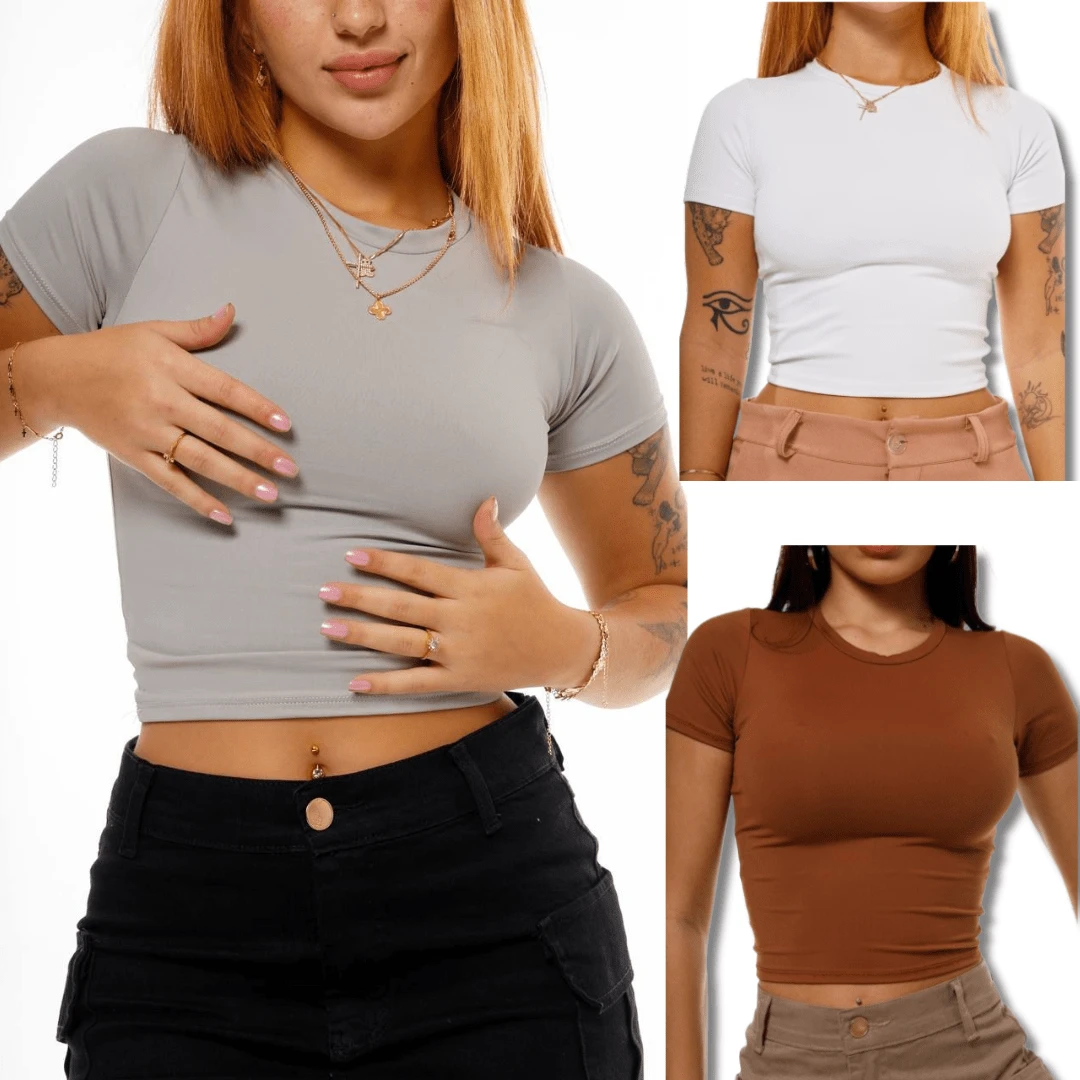 Cropped Gym Day To Day Tati Women's Sleeveless Suplex Colors Of The Moment - 套件有 3 個 - 查看 1