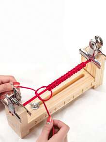 3pcs/Set Practical Wooden Durable DIY Hand Embroidery Bracelets Weaving Loom Frame, Suitable For Red String, Jade Necklace, Hair Bracelet, Clothing Line Weaving Tools