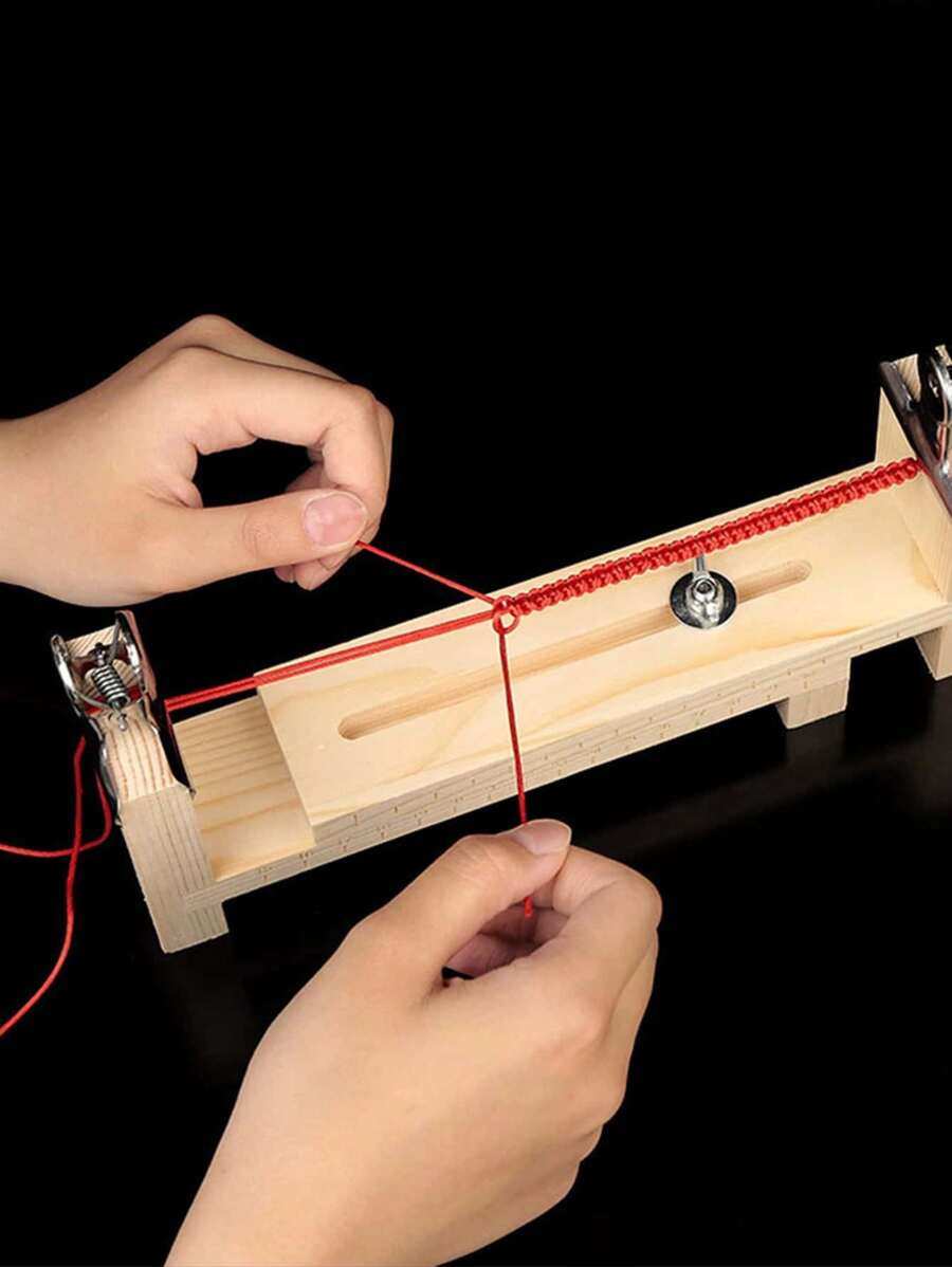 3pcs/Set Practical Wooden Durable DIY Hand Embroidery Bracelets Weaving Loom Frame, Suitable For Red String, Jade Necklace, Hair Bracelet, Clothing Line Weaving Tools