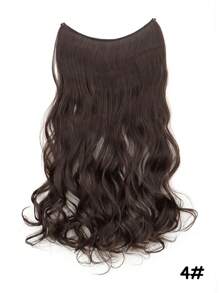 Synthetic Long Wavy Clip-In Hair Extensions, Brown Faux Fiber Wig, Natural Hair Texture, Suitable For Women, Heat Resistant, Halloween And Christmas Promotion - Multicolor - View 13