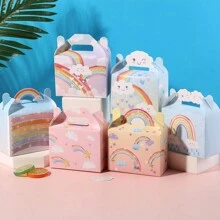 6 件-12 件-24 件派对糖果礼盒，彩虹卡通包装盒，婚礼礼品盒，6 种情人节设计 - 彩色 - 查看 9