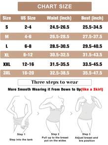 Shapewear Tummy Control Tank Top Compression Tanks For Women Square Neck Seamless Body Shaper Summer Exercise Yoga Gym Shirts - đen/trắng/nâu sáng - Xem 5