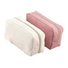 1 Pc Corduroy Beauty Storage Bag - Corduroy Portable Clutch Large Capacity Cosmetic Bag Travel Storage Bag Women's Cosmetic Bag Lightweight And Simple Large Capacity Zipper Portable Washing Bag - Multifunctional Storage Bag Solid Color Hand Washable Casual Simple Daily Storage Clutch Fashion Cosmetic Bag Suitable For Storing Cosmetics, Daily Necessities, Mobile Phones, Headphones And Other Daily Necessities Travel Bag Essential - Multicolor - View 11