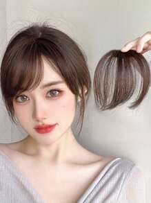自然斜刘海 3:7 比例前额假发，优雅发夹发型，无鬓角，爪夹发夹，发卡，学生用品，发饰，接发，头部饰品，发夹 - 彩色 - 查看 10