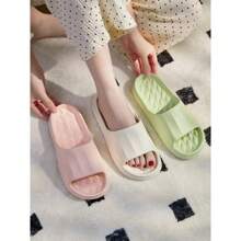 软底按摩淋浴鞋女男情侣防水防滑家居休闲时尚浴室拖鞋 - 粉色 - 查看 2