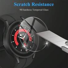 5 Stücke/Set Hochschutz Displayschutzfolie kompatibel mit Samsung Watch 4/5/6/7 HD gehärtetes Glas Film für 40mm 42mm 43mm 44mm 46mm 47mm