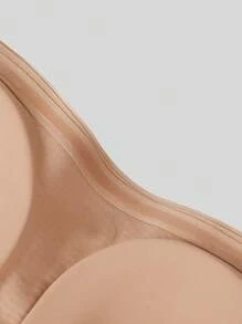Sujetador casual, cómodo y sencillo para mujer, sin tirantes, con copa reforzada y espalda cruzada sin respaldo - Albaricoque - Ver 10