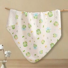 Yue Ye 1 件男女通用可爱动物印花婴儿襁褓毯，适合春秋冬季，可用于托儿所，也可在秋冬季保暖，情人节爱心 - 多款式可選 - 查看 2