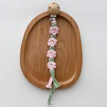 1 件手工制作花绳婴儿奶嘴夹链牙胶夹 - 編織花朵奶嘴鏈 - 查看 14