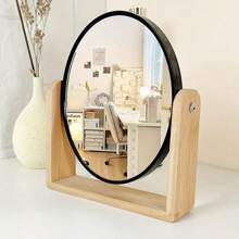 Round Mirror With YEAKE Natural Bamboo Stand, 8 Inch 1X/3X Magnifying Double-Sided 360 Degree Rotating Magnifying Glass, Portable Tabletop Bathroom Shaving And Makeup Mirror - Multicolor - View 14