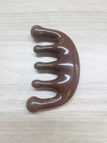 1 件简约多功能天然五爪刮痧按摩梳，防脱发按摩头皮指压梳，男女适用