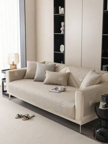 1pc Bohemian Style Sofa Cover - High Quality Polyester, Anti-Slip, Anti-Fouling, Pet Friendly, Suitable For Office, Bedroom, Living Room, Armchair To 3 Seater Sofa, All-Season, Machine Washable.