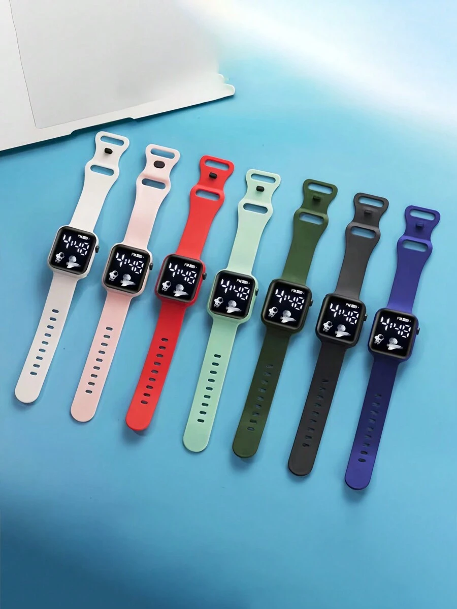 2 Stücke/1 Stück neue LED Digital Astronaut Flugzeug Uhr, minimalistisch und mehrfarbig, geeignet als Halloween, Weihnachts-, Geburtstagsggeschenk, Partneruhr