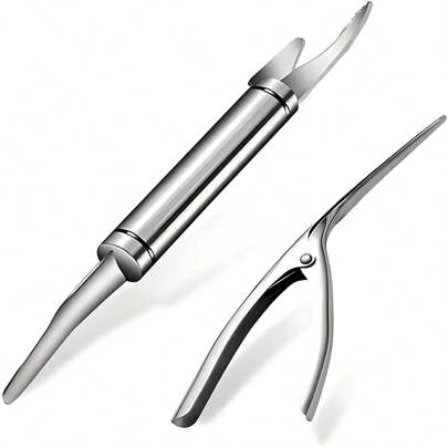 Shrimp Deveiner Tool And Peeler Set Multifunctional Shrimp Deveining Tool Efficient Shrimp Peeler And Deveiner Tool Portable Shrimp Cleaner Shrimp Knife For Easy Shrimp Deveining