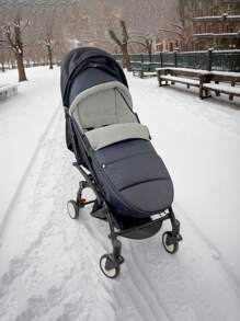 1 件通用婴儿推车脚套，加厚，防风，防水，冬季保暖 - 黑色 - 查看 3