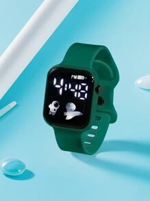 2 Stücke/1 Stück neue LED Digital Astronaut Flugzeug Uhr, minimalistisch und mehrfarbig, geeignet als Halloween, Weihnachts-, Geburtstagsggeschenk, Partneruhr