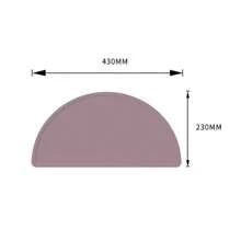 1 pezzo Tovaglietta in silicone a forma di semicerchio, pieghevole, impermeabile, anti-olio, termoisolante, portatile per supplementi alimentari, con texture morbida, durevole per bambini