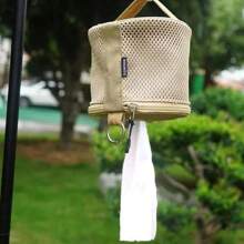 Outdoor Camping Tissue Case Roll Paper Storage Bag With Hook Portable Tissue Holder Tent Hanging Napkin Holder Camping Supplies - Multicolor - View 5