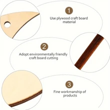 10 件彩绘木质月亮吊坠，木质星星，月亮装饰，创意节日，墙壁艺术，派对装饰，乡村婚礼，带便捷绳索连接的最佳礼物装饰生日 E-I-D