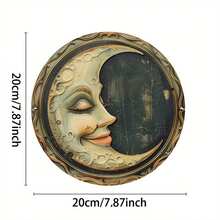 Arte de pared con luna rústica sonriente, de 8x8 pulgadas, decoración vintage de interior/exterior, letrero de hojalata para el hogar, restaurante, cafetería, garaje, herramienta de aluminio artesanal para scrapbooking y estampado con lámina