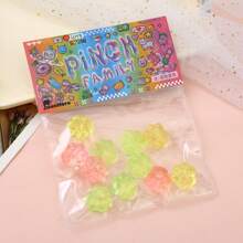 10 件/套迷你猫爪柔软挤压玩具，慢回弹逼真玩具，创意缓解压力礼物，TPR 减压小工具，挤压玩具缓解压力，节日小礼物 - 彩色 - 查看 12
