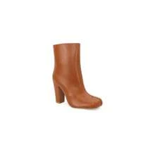 Womens Block Heel Ankle Bootie - Bone - View 2