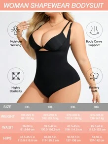 Áo liền thân định hình không lưng dành cho nữ cỡ lớn - màu đen - Xem 4