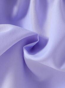 Baby Girls Lovely Cartoon Bow Pattern Round Neck Long Sleeve Ruffle Splicing Dress With Headband, Suitable For Spring And Autumn - Purple - View 11