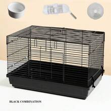 Large Hamster Cage 4pcs/Set, DIY Cage, Suitable For Hamsters, Gerbils, Mice, Rats, Guinea Pigs, Rabbits, Chinchillas And Other Small Animals. - 黑色 - 查看 1