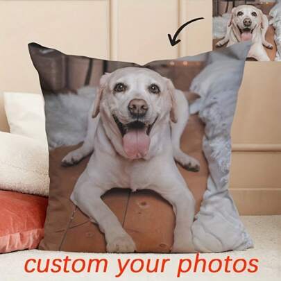 A Customized Photo Pillowcase With High-Definition Double-Sided Printing, Modern Style, Polyester Material, Reversible, Zipper Design, Machine Washable, Suitable For Home Decoration Such As Beds, Sofas, Cars, Etc. It Is An Ideal Choice For Holiday Gifts Christmas Gift Father's Day, Mother's Day, Halloween, Christmas, Christmas Eve,Christmas Gift Supplies