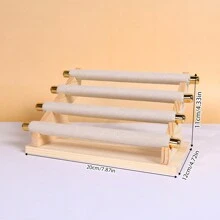 1 件多层天鹅绒珠宝戒指展示架、柜台珠宝展示架、阶梯式木制珠宝和配饰展示架返校