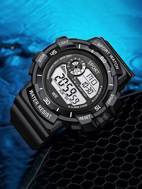 1pc Multi-Function Sports Digital Watch For Boys, Teens, Alarm, Calendar, Timing Functions, Great Gift For