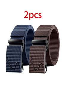 Set de 3 Cinturones de nilón Nuevos Cinturones militares y tácticos de hombre para uso al aire libre, entrenamiento pesado y caza