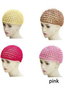 1pc Handmade Crochet Hair Net, Hair Bun Net To Protect Hair, Durable Women'S Modeling Mesh Hair Net, Super Breathable Mesh Hook Hair Net, Fashionable And Simple Design, Comfortable At Night, Full Head Wrap Professional Head Flower Hair Net Bag, Multifunctional Daily Headband, Perfect Hair Care Solution For Women, Hair Accessories For Women, Perfect Gift For