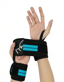 VENATUS Muñequeras Premium Soporte Muñecas Gym Crossfit Tipo Venda - Azul - Ver 3