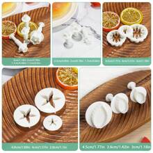 33Pcs Fondant Cake Cookie Plunger Cutter Sugarcraft Flower Leaf Butterfly Heart Shape Decorating Mold DIY Tools, Valentine's Day Party, Home Decor, Home Gifts - White - View 2