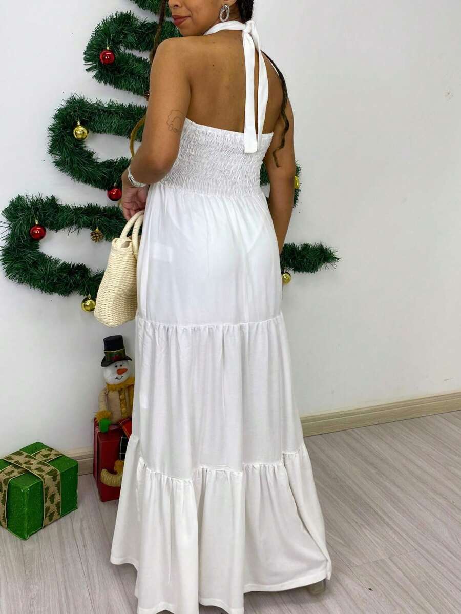 FLORDEMEL Lastex  Dress 2 Bababos - 白色 - 查看 1