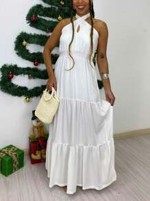 FLORDEMEL Lastex  Dress 2 Bababos - 白色 - 查看 3