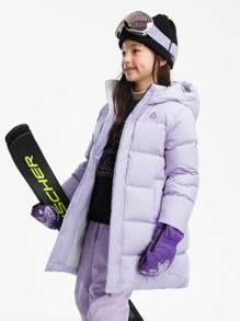 Balabala Long Cold-Resistant Down Coat, Warm And Protective, Winter 2024 Collection - Hyacinth Purple - View 2