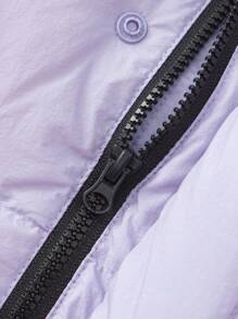 Balabala Long Cold-Resistant Down Coat, Warm And Protective, Winter 2024 Collection - Hyacinth Purple - View 8