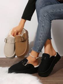 Women's Slip-On Platform Loafers With Chunky Heels For Casual Comfort