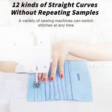 725 Electric Sewing Machine 12 Stitches With Extension Table & Sewing Kit, Mini Portable Sewing Machine UK Plug - White - View 8