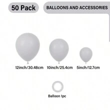50/96-pack grijze ballonnen, verschillende maten 18/12/10/5 inch grijze ballonkransboogset, geschikt voor bruiloften, bruidsdouches, verjaardagen, diploma-uitreikingen, jubilea en individuele decoraties
