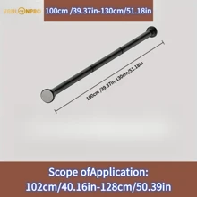 VANLONPRO 不锈钢免钻连接式窗帘杆、伸缩杆、窗帘环、橱柜挂杆、DIY可调节尺寸晾衣绳、阳台窗帘杆、卧室窗帘杆、浴室伸缩毛巾架 家居浴室装饰 秋季装饰 浴室配件 返校 - 彩色 - 查看 15