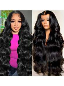 36 英寸波浪前蕾丝假发 180% 密度 13x4 透明前蕾丝假发 女士真人发蕾丝前假发 无胶假发 人发 预拔婴儿头发 自然色 6-36 英寸女士假发 - 自然色&黑色系 - 查看 5