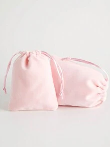 30pcs Pink Velvet Drawstring Bags, Jewelry Gift Packaging Pouches Back To School - Multicolor - View 3