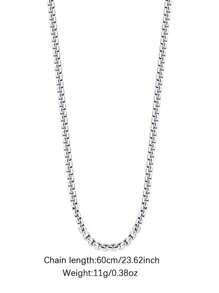 1pc 2mm Minimalist Stainless Steel Necklace, Unisex DIY Accessory Suitable For Any Occasion