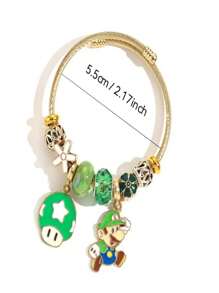 Bộ vòng tay ngày lễ Giáng sinh, 1 vòng tay vàng  Elegant có thể xếp chồng lên nhau theo phong cách Boho, dây đeo tay thích hợp làm quà tặng Giáng sinh - Không có lông vũ, Phụ kiện trang sức tiệc theo mùa, Giáng sinh - Nhiều màu - Xem 5